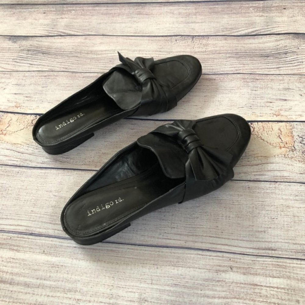 Black Indigo Rein Mariela Mules Size 8 - Picture 2 of 5